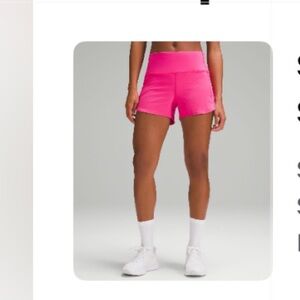 speed up high rise lululemon sonic pink shorts